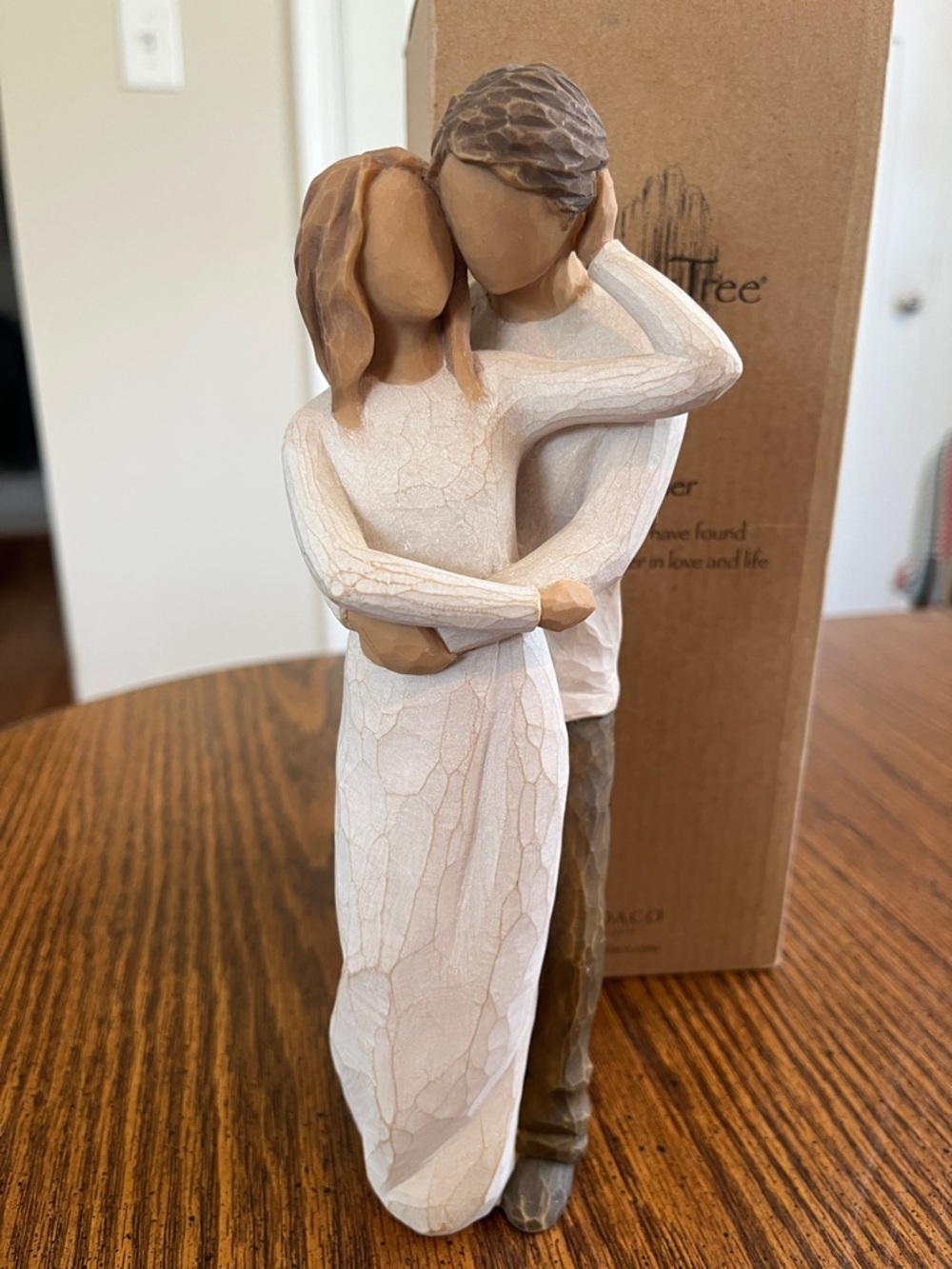 Willow Tree “Together” Loving Embrace Figurine in Cream and Brown